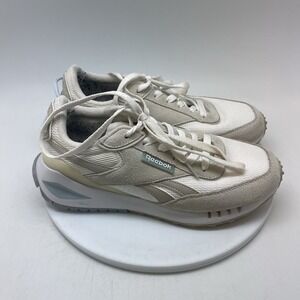 Reebok Forte Racer Womens 8.5 White Gray Athletic Causal Sneakers Shoes